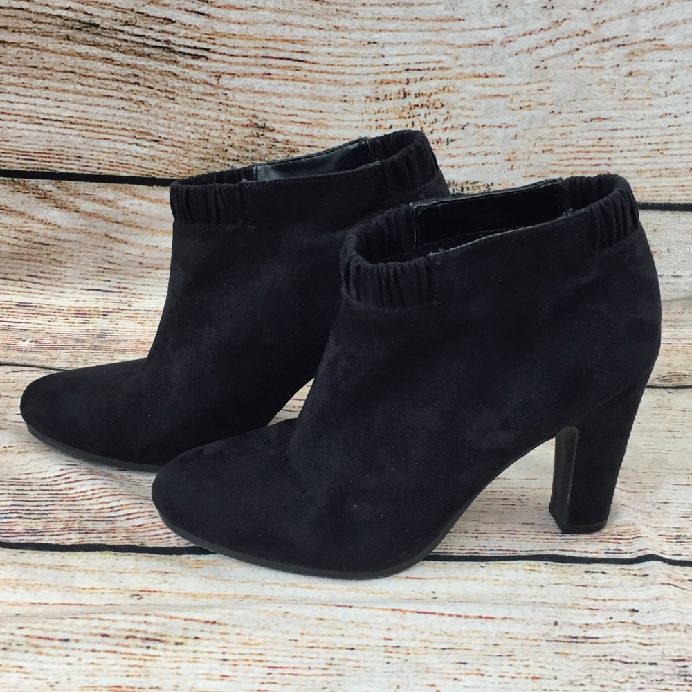 Womens Sam Libby Black Heels Booties 8